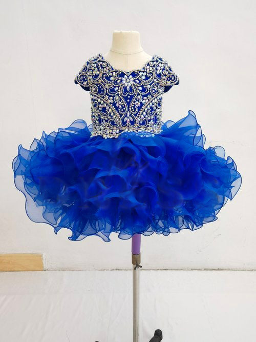 Cap Sleeve Stunning Toddler Cupcake Pageant Gown