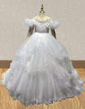 Best Beauty White Prom Couture Pageant Gown For Teenages