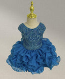 Gorgeous Little Girls Sparkly Cupcake Pageant Gown