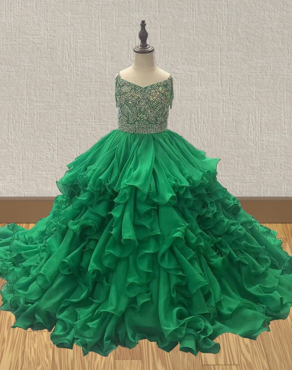 Stunning Fashion Little Girls Gorgerous Pageant Gown For Nationals