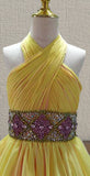 Young Girls Halter Colorful Stunning Pageant Dress