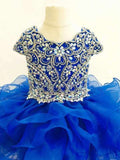 Cap Sleeve Stunning Toddler Cupcake Pageant Gown