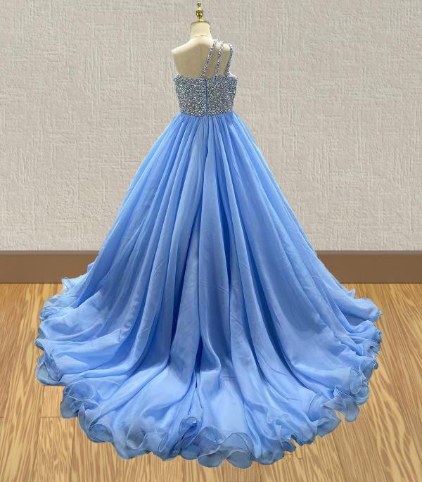 Little Girls Elegant Pageant Dress with Sparkly Bodice