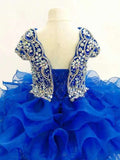 Cap Sleeve Stunning Toddler Cupcake Pageant Gown