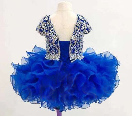 Cap Sleeve Stunning Toddler Cupcake Pageant Gown