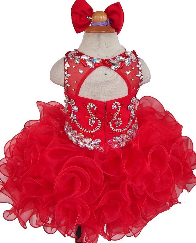 16 color - Custom Made Baby Cupcake Pageant Dress With Hair bow - ToddlerPageantDress