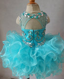 16 color - Infant Illusion Cupcake Pageant Dress with Hair bow - ToddlerPageantDress