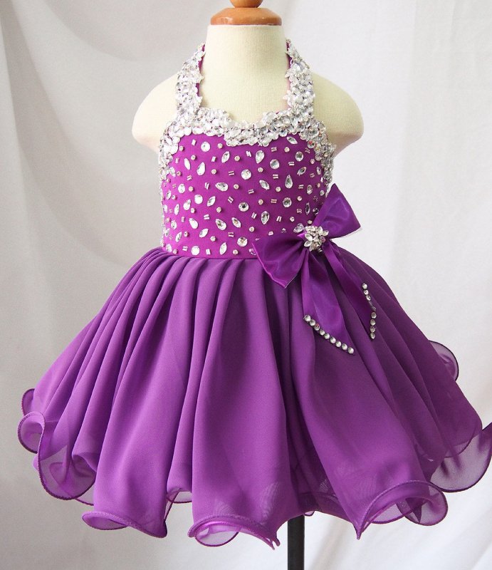 16 color - Infant/toddler/baby/children/kids Girl's Glitz Pageant Dress - ToddlerPageantDress