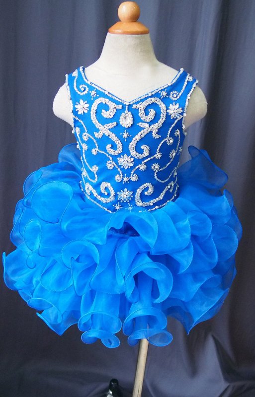 16 color - Infant/toddler/baby/children/kids Girl's glitz Pageant Dress 1~4T G084 - ToddlerPageantDress