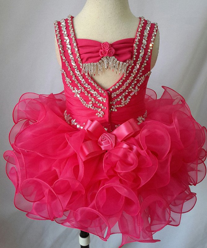 16 color - Infant/toddler/baby/children/kids Girl's Glitz Pageant Dress - ToddlerPageantDress