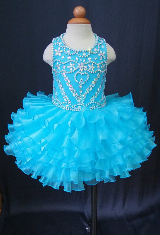 16 color - Infant/toddler/baby/children/kids Girl's Glitz Pageant Dress/clothing 1~4T G047 - 2 - ToddlerPageantDress