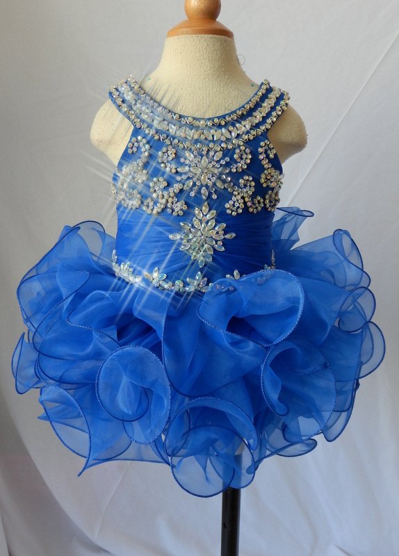 16 color - Infant/toddler/baby/children/kids Girl's glitz Pageant evening Dress/clothing size1~4 G168 - ToddlerPageantDress