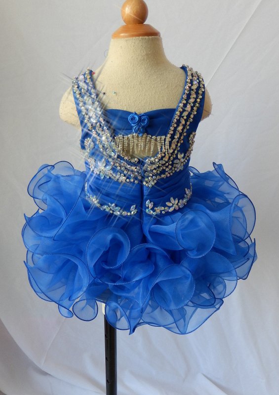 16 color - Infant/toddler/baby/children/kids Girl's glitz Pageant evening Dress/clothing size1~4 G168 - ToddlerPageantDress