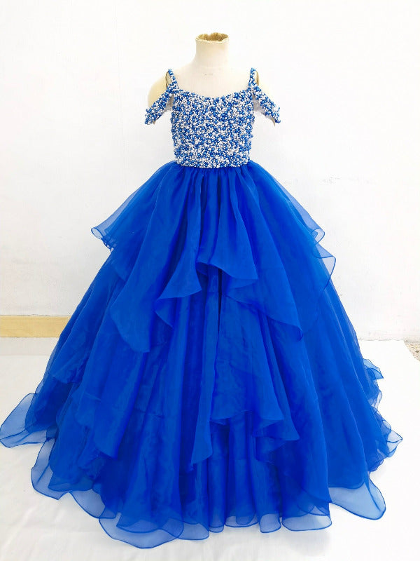 Stunning Little Girls Royal Pageant Ball Gown