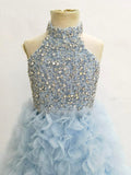 Stunning Elegant Little Girls Appquite Prom Pageant Couture