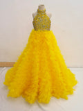 Sparkly Young Girls Beauty Stylish Prom Pageant Couture