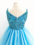 Elegant Beaded Bodice Young Girl Prom Pageant Couture