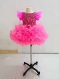 Glitzy Beaded Bodice Baby Girl Cupcake Pageant Dress