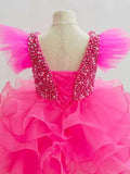 Glitzy Beaded Bodice Baby Girl Cupcake Pageant Dress