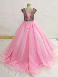 Elegant Best Beauty Little Girls Pink Ball Gown