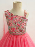 Glitzy Beaded Bodice Young Girls Beauty Pageant Dress