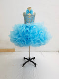 Sparkly Beaded Bodice Baby Girl Cupcake Pageant Dress