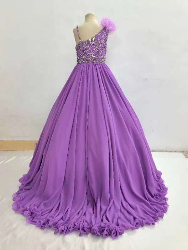 Custom Stunning Junior Miss Purple Pageant Dresses