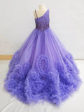 Stunning Beaded Bodice Little Girls Long Prom Dress