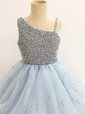 Teenage Girl Sparkly Beaded Bodice Prom Gown