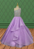 Best Beauty Little Girls Gorgeous Lilac Pageant Gown - ToddlerPageantDress