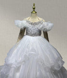 Best Beauty White Prom Couture Pageant Gown For Teenages - ToddlerPageantDress