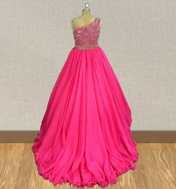 Custom Fuchsia Little Child Pageant Prom Couture - ToddlerPageantDress