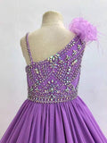 Custom Stunning Junior Miss Purple Pageant Dresses - ToddlerPageantDress