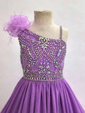 Custom Stunning Junior Miss Purple Pageant Dresses - ToddlerPageantDress