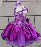 Jennifer Wu Little Girl/Baby Girl/Infant Baby Doll Pageant Dress with hair bow - ToddlerPageantDress