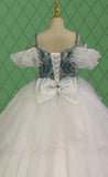 Junior Miss Stunning Pageant Dress with Multi - layer Skirt - ToddlerPageantDress