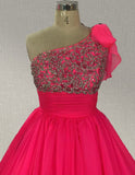 Little Child Hot Pink Pageant Dress with Glitz Bodice - ToddlerPageantDress