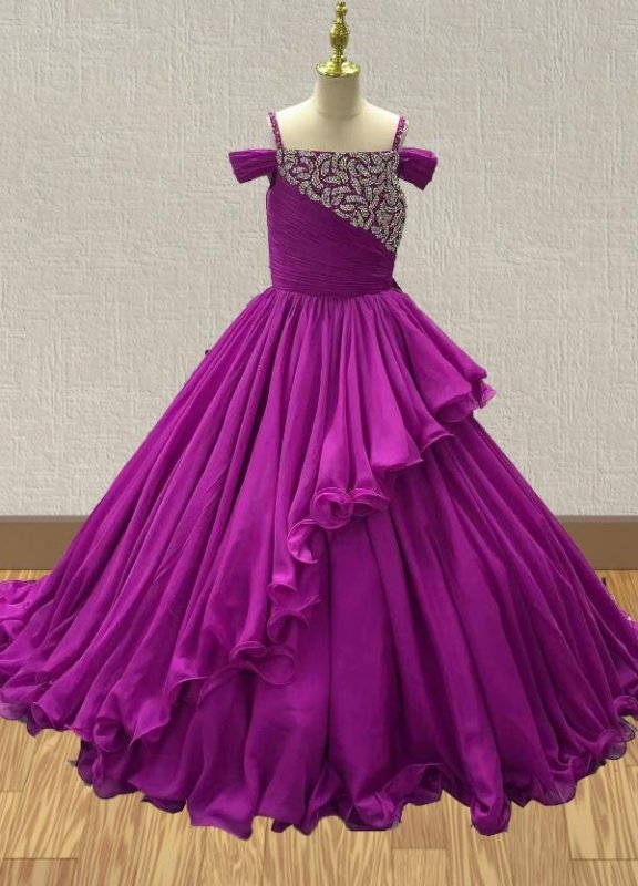 Purple Teen and Miss Glitter Pageant Dresses - ToddlerPageantDress