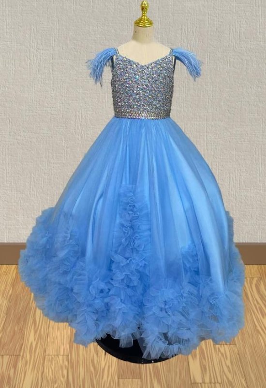 Sparkly Beaded Bodice Miss Teen Pageant Gown - ToddlerPageantDress