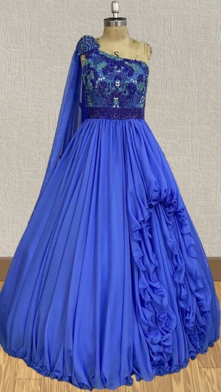 Stunning Heavey Beaded Bodice Flower Girl Evening Gown - ToddlerPageantDress