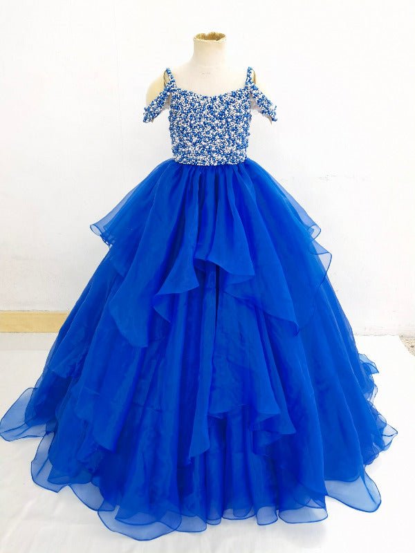 Stunning Little Girls Royal Pageant Ball Gown - ToddlerPageantDress