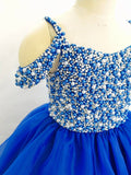 Stunning Little Girls Royal Pageant Ball Gown - ToddlerPageantDress