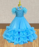 Stunning Miss Unirerse Gowns with Glitter Bodice - ToddlerPageantDress