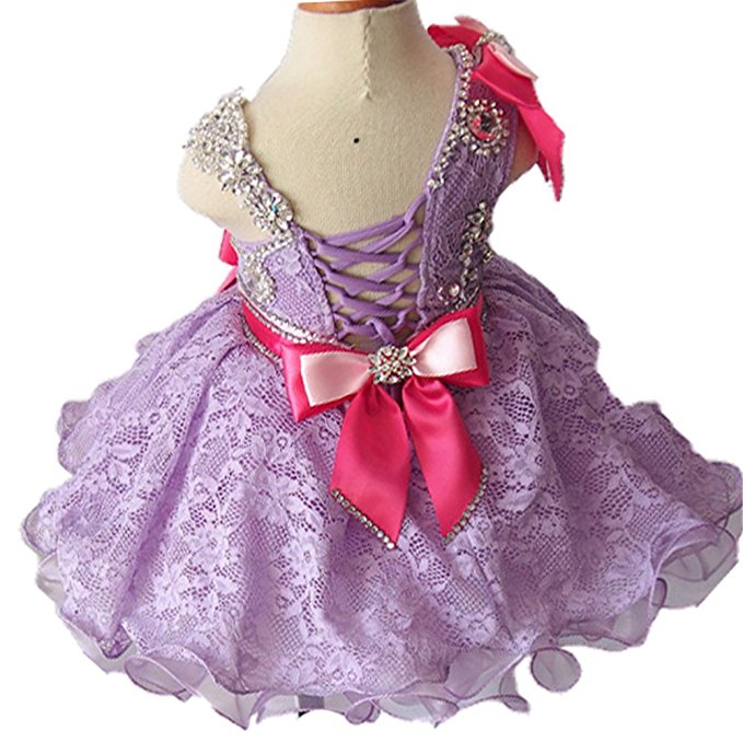 Vogue Glitz Baby Doll Pageant Dress For Little Princess - ToddlerPageantDress