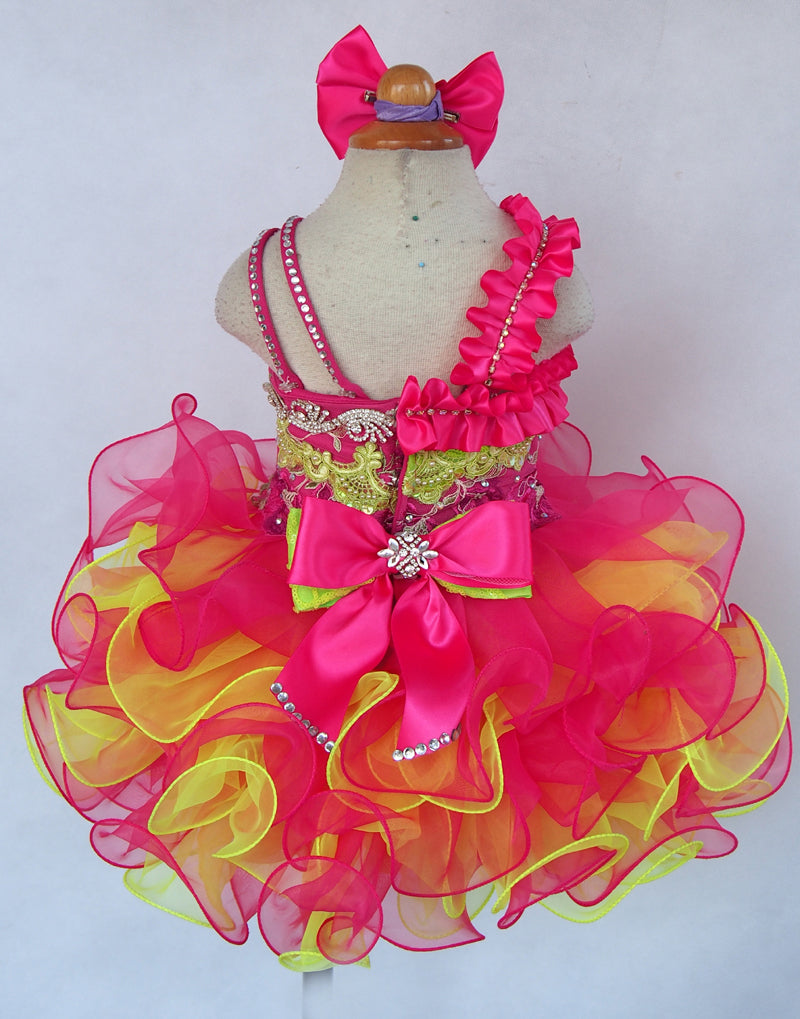 Jennifer Wu Toddler/Baby Girl/Infant Charming Baby Pageant Dress With Hair bow - ToddlerPageantDress