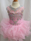 AB Beaded and Lace Bodice Little girl/Baby Pageant Dress - ToddlerPageantDress