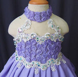 Exquisite Lace Toddler/Infant/Little Girl Baby Doll Pageant Dress with Bowknot - ToddlerPageantDress