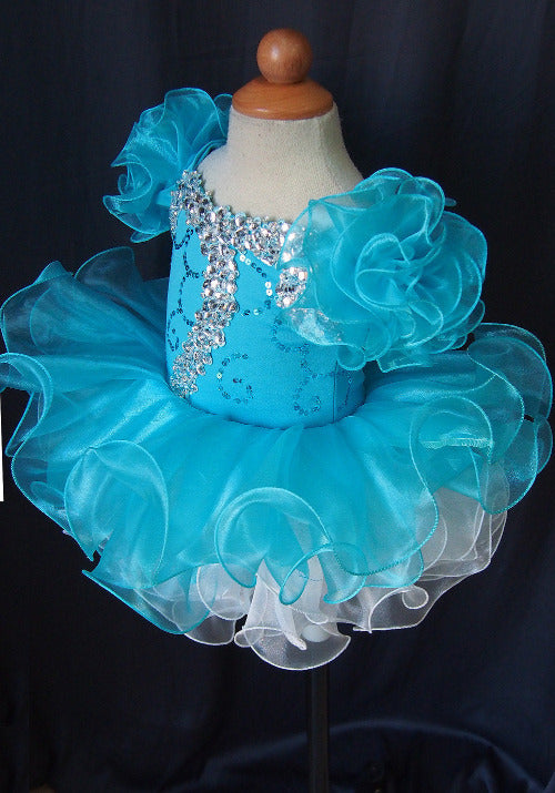 Hot Sale Beaded Bodice Little Girl/Baby Miss Cupcake Pageant Dress - ToddlerPageantDress