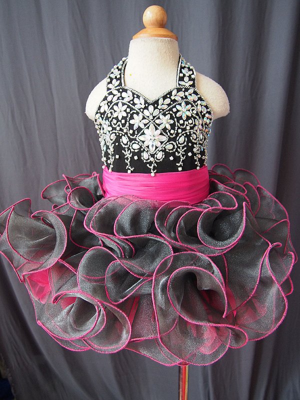 Infant/toddler/baby/children/kids Girl's Black Pageant Dress 1 - 4T G073 - ToddlerPageantDress