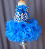 Infant/toddler/baby/children/kids Girl's Glitz Royal Pageant Dress 1~4T G115 - 1 - ToddlerPageantDress